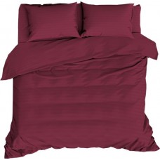Простыня HOMECLUB 220x240см, бордовая, страйп-сатин в магазинах Лента