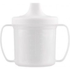 Кружка-поильник LUBBY Just 180мл, с твердым носиком, ручками и нестираемой шкалой, с 6 месяцев, Арт. 13971 в магазинах Лента