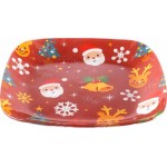 Тарелка Новый Год квадратная, 19,5х19,5см, стекло, в ассортименте Арт. S20