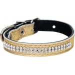 Ошейник кожаный ЛЕНТА 15мм обхват 17–27см со стразами 2х-слойный цветной Ошейник кожаный ЛЕНТА 15мм обхват 17–27см со стразами 2х-слойный цветной