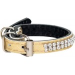 Ошейник кожаный ЛЕНТА 10мм обхват 16–22см со стразами 2х-слойный цветной Ошейник кожаный ЛЕНТА 10мм обхват 16–22см со стразами 2х-слойный цветной
