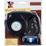 Поводок для собак HUNDELEWE рулетка с фонариком и контейнером для пакетов и лакомств, 4,5м Поводок для собак HUNDELEWE рулетка с фонариком и контейнером для пакетов и лакомств, 4,5м