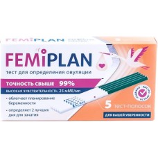 Тест для определения овуляции FEMiPLAN, 5шт в магазинах Лента