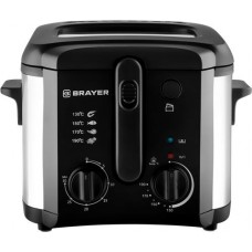 Фритюрница BRAYER 1600Вт, вместимость продуктов 500г, корзина для масла 2.5л, таймер, Арт. 2833BR в магазинах Лента