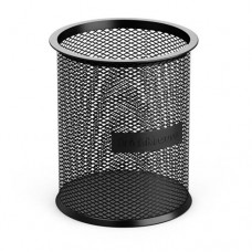 Стакан для ручек, круглый, сетка, металл, цвет серый/черный, Арт. 22501/2 в магазинах Лента