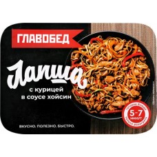 Лапша ГЛАВОБЕД с курицей в соусе Хойсин, 300г в магазинах Лента