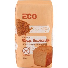 Смесь для выпечки безглютеновая ЛЕНТА ЕСО с чечевичной мукой, 500г в магазинах Лента