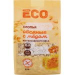 Хлопья овсяные безглютеновые ЛЕНТА ECO с медом, из голозерного овса, 375г Хлопья овсяные безглютеновые ЛЕНТА ECO с медом, из голозерного овса, 375г