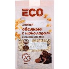 Хлопья овсяные безглютеновые ЛЕНТА ECO с шоколадом, из голозерного овса, 375г в магазинах Лента
