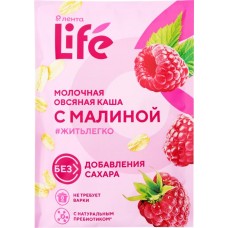 Каша овсяная ЛЕНТА LIFE Молочная с малиной, 40г в магазинах Лента