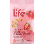 Хлопья овсяные безглютеновые ЛЕНТА LIFE с клубникой, 375г Хлопья овсяные безглютеновые ЛЕНТА LIFE с клубникой, 375г