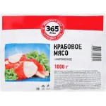 Крабовое мясо замороженное 365 ДНЕЙ имитация, 1000г Крабовое мясо замороженное 365 ДНЕЙ имитация, 1000г