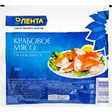 Крабовое мясо охлажденное ЛЕНТА имитация, 200г в магазинах Лента