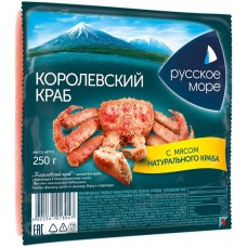 Крабовые палочки РУССКОЕ МОРЕ Королевский краб, с мясом натурального краба имитация, 250г в магазинах Лента