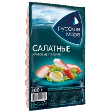 Крабовые палочки РУССКОЕ МОРЕ Салатные, 200г в магазинах Лента