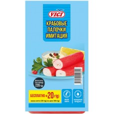 Крабовые палочки VICI имитация, 220г в магазинах Лента Крабовые палочки VICI имитация, 220г в магазинах Лента