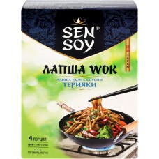 Набор для приготовления wok по-японски SEN SOY Premium Терияки, лапша пшеничная с соусом и кунжутом, 275г в магазинах Лента