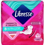 Прокладки LIBRESSE Ultra Super c мягкой поверхностью, 8шт Прокладки LIBRESSE Ultra Super c мягкой поверхностью, 8шт