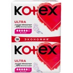Прокладки KOTEX Super Ultra Dry&Soft Absorbent Ultra с крылышками, 16шт Прокладки KOTEX Super Ultra Dry&Soft Absorbent Ultra с крылышками, 16шт