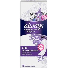 Прокладки ежедневные ALWAYS Незаметная защита Экстраудлиненные, ароматизированные, 18шт в магазинах Лента Прокладки ежедневные ALWAYS Незаметная защита Экстраудлиненные, ароматизированные, 18шт в магазинах Лента