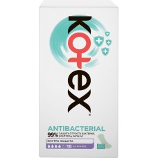 Прокладки ежедневные KOTEX Antibacterial длинные, 18шт в магазинах Лента