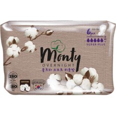 Прокладки MONTY Ultra Soft Overnight, 6шт в магазинах Лента Прокладки MONTY Ultra Soft Overnight, 6шт в магазинах Лента