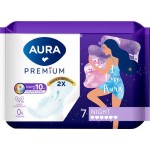 Прокладки AURA Premium Night, 7шт Прокладки AURA Premium Night, 7шт