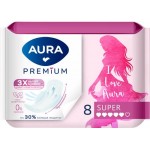 Прокладки гигиенические AURA Premium Super, 8шт Прокладки гигиенические AURA Premium Super, 8шт