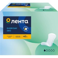 Прокладки гигиенические ЛЕНТА Everyday Deo для ежедневного использования, 40шт в магазинах Лента