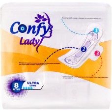 Прокладки гигиенические CONFY Lady Ultra Long, 8шт в магазинах Лента