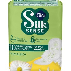 Прокладки OLA! Silk sense Нормал Ромашка ультратонкие, 10шт в магазинах Лента