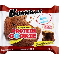 Печенье низкокалорийное протеиновое BOMBBAR Шоколадный брауни, 40г в магазинах Лента