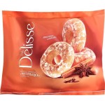 Пряники заварные DELISSE Кольцо имбирное, глазированные, 350г