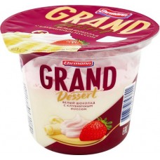 Пудинг GRAND DESERT Белый шоколад с клубничным муссом 6%, без змж, 200г в магазинах Лента