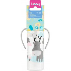 Бутылочка для кормления LUBBY 250мл с ручками и силиконовой молочной соской, с 0 месяцев, Арт. 11391/12 в магазинах Лента