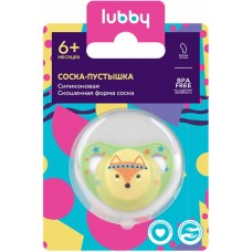Пустышка LUBBY силиконовая со скошенным соском, с 6 месяцев, Арт. 28558 в магазинах Лента