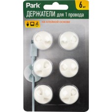 Держатели для провода PARK на клейкой основе, Арт. 103393/103760, 6шт в магазинах Лента
