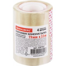 Лента клейкая BRAUBERG канцелярская, 1,9мм, Арт. 228762, 33м в магазинах Лента