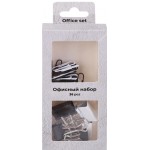 Набор скрепок и зажимов Stone, зажимы для бумаги – 36шт, скрепки 28мм – 30шт, Арт. MF521557