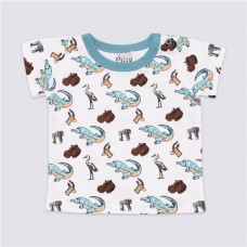 Футболка детская LITTLE TIMES бело-голубая, Арт. NK-7 в магазинах Лента