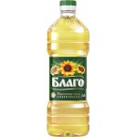 Масло подсолнечное БЛАГО рафинированное дезодорированное высший сорт, 1,8л