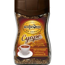 Кофе растворимый МОСКОВСКАЯ КОФЕЙНЯ НА ПАЯХЪ Суаре натуральный сублимированный, ст/б, 95г в магазинах Лента
