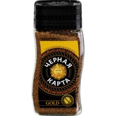 Кофе растворимый ЧЕРНАЯ КАРТА Gold, ст/б, 190г в магазинах Лента