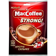 Напиток кофейный растворимый MACCOFFEE Strong 3в1, 10пак в магазинах Лента
