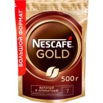 Кофе растворимый с добавлением молотого NESCAFE Gold натуральный сублимированный, 500г