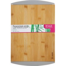 Доска разделочная TALLER 38х25см, бамбук, с пластиковыми лотками Арт. TR-99012 в магазинах Лента