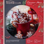 Доска разделочная HOMECLUB New Year Festive 20см, круглая, стекло Арт. АТ-К1209