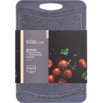 Доска разделочная HOMECLUB Black Wood 28,8x19,5см, с резиновыми краями Арт. RLC-6