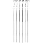 Набор шампуров GIARDINO CLUB 45x1x0,15см, прямые с витком, Арт. 182536, 6шт
