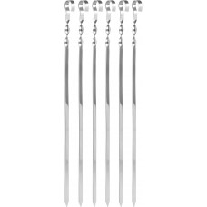 Набор шампуров GIARDINO CLUB 45x1x0,15см, прямые с витком, Арт. 182536, 6шт в магазинах Лента